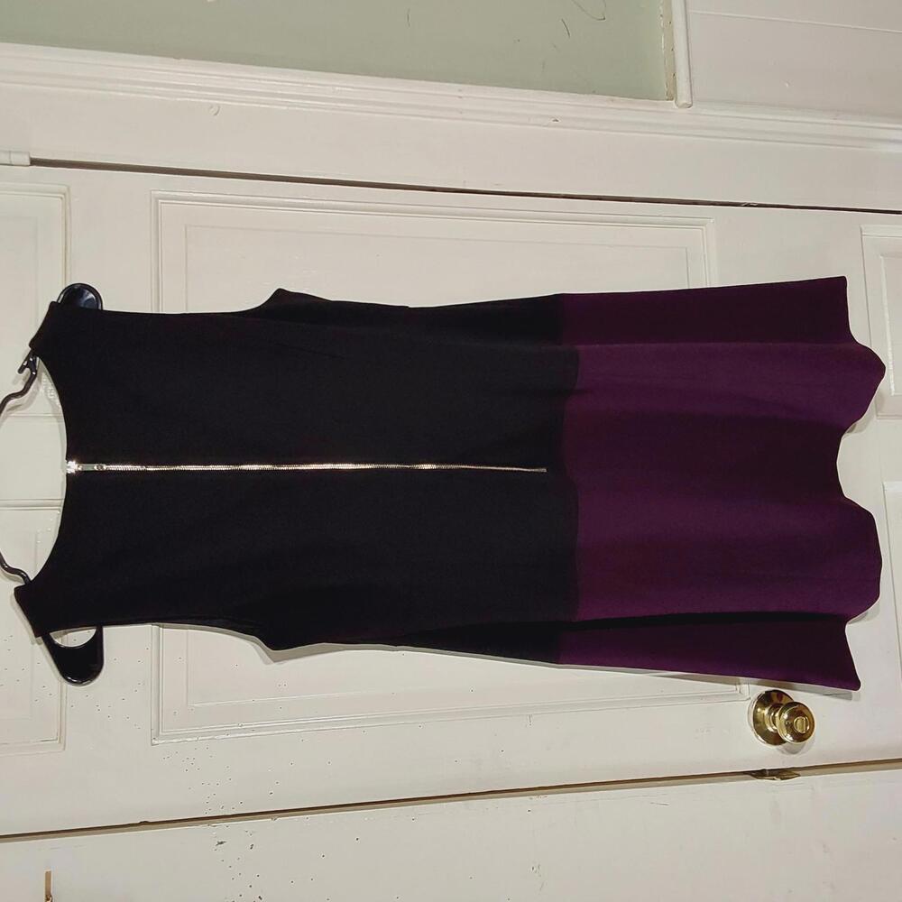 Tommy Hilfiger black and purple dress Sz 12 - Picture 2 of 6